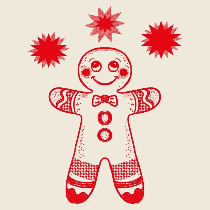 Gingerbread Man with Stars