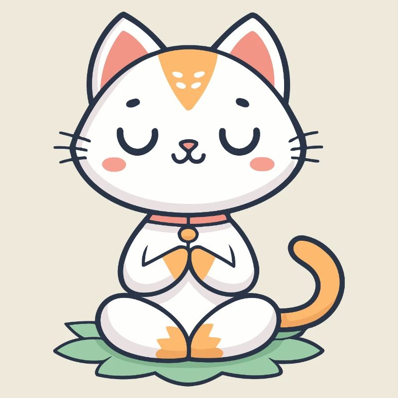 Chat zen Méditatif