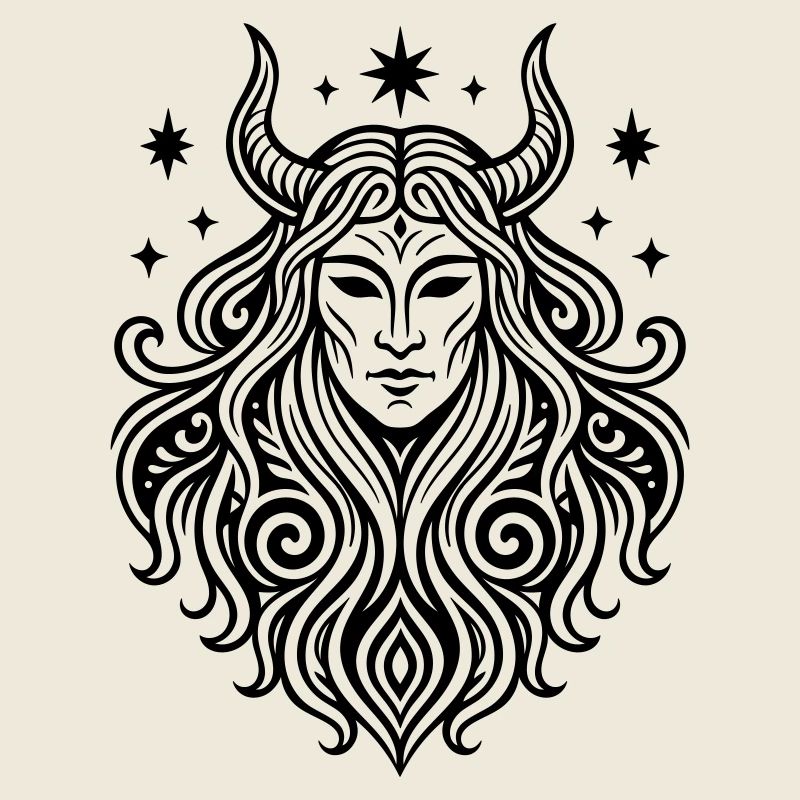 Rauhnächte Perchten Mask Pagan Symbol