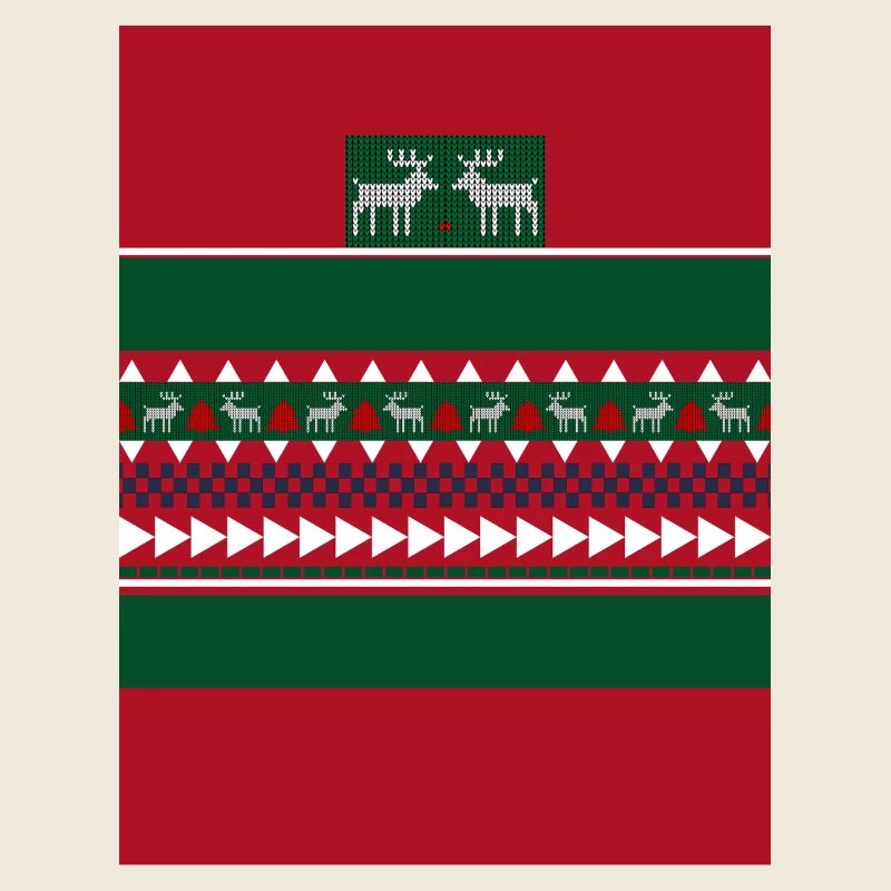 Reindeer Nordic Knit Holiday Pattern