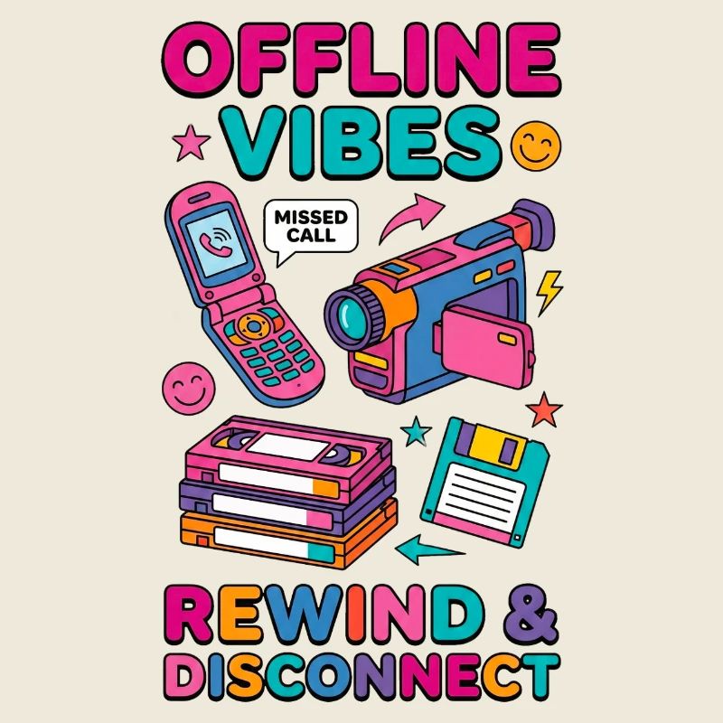 Offline Vibes - Retro 90s Vintage Tech