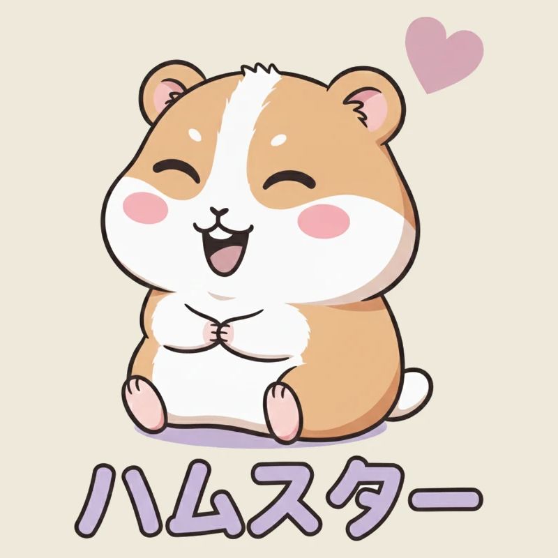 Kawaii Hamster Herzglück