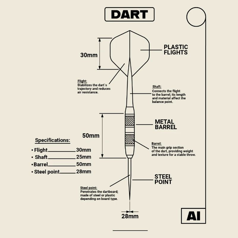 Dart,DartsDartpfeil-Blaupause