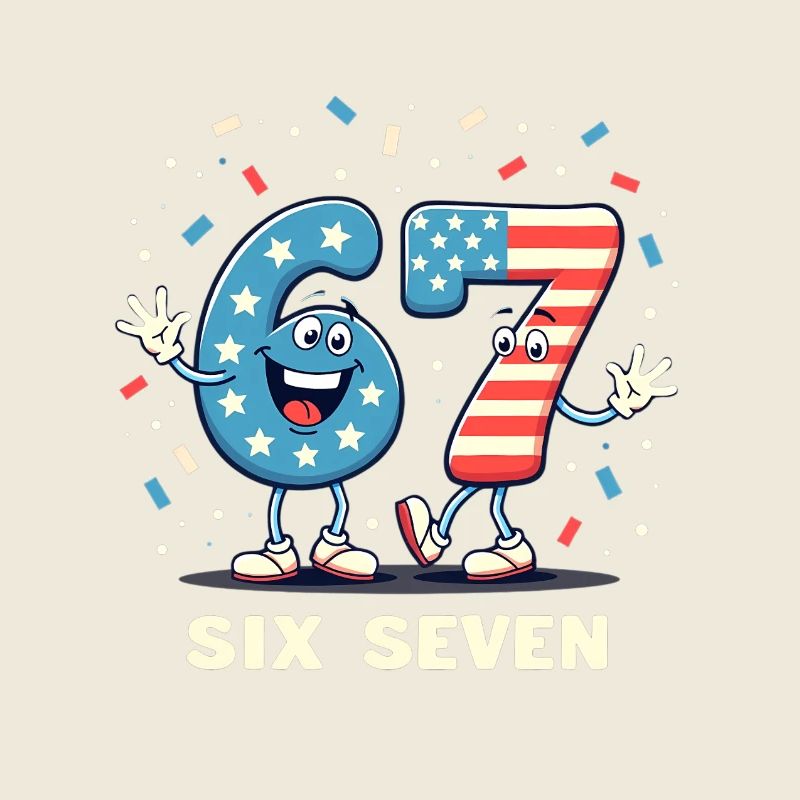 US Flag 67 Memes Six Seven