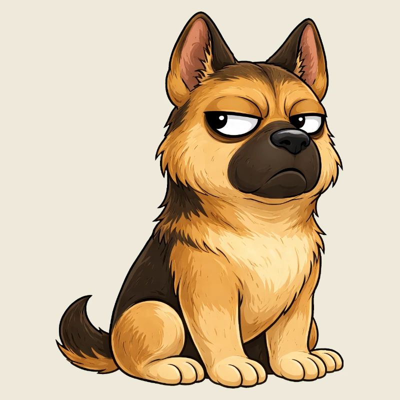 Cooler Hund Deutscher Schäferhund Skeptisch