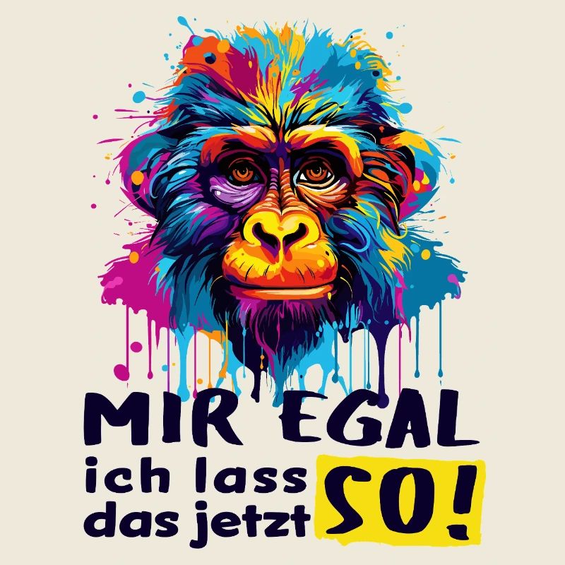 MIR EGAL - ich lass das jetzt SO! - lustiger Affe