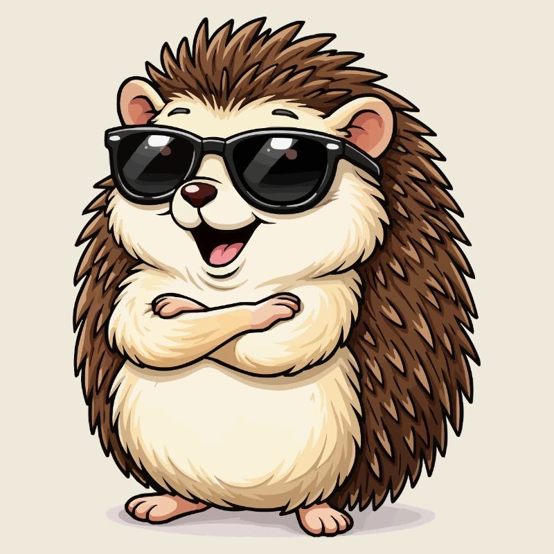 Igel mit Sonnenbrille