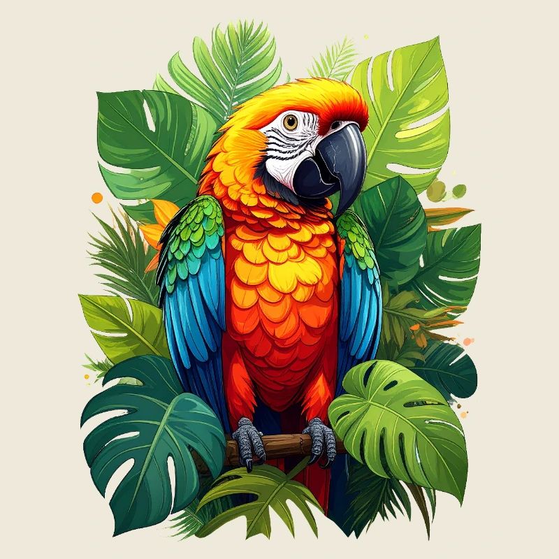 Perroquet dans la jungle