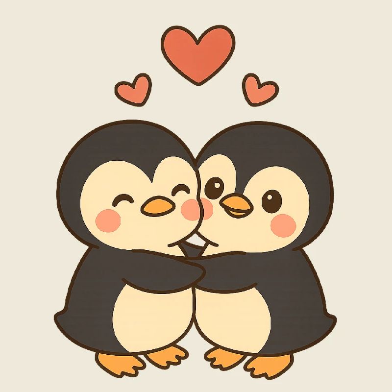 Amour du couple pingouin