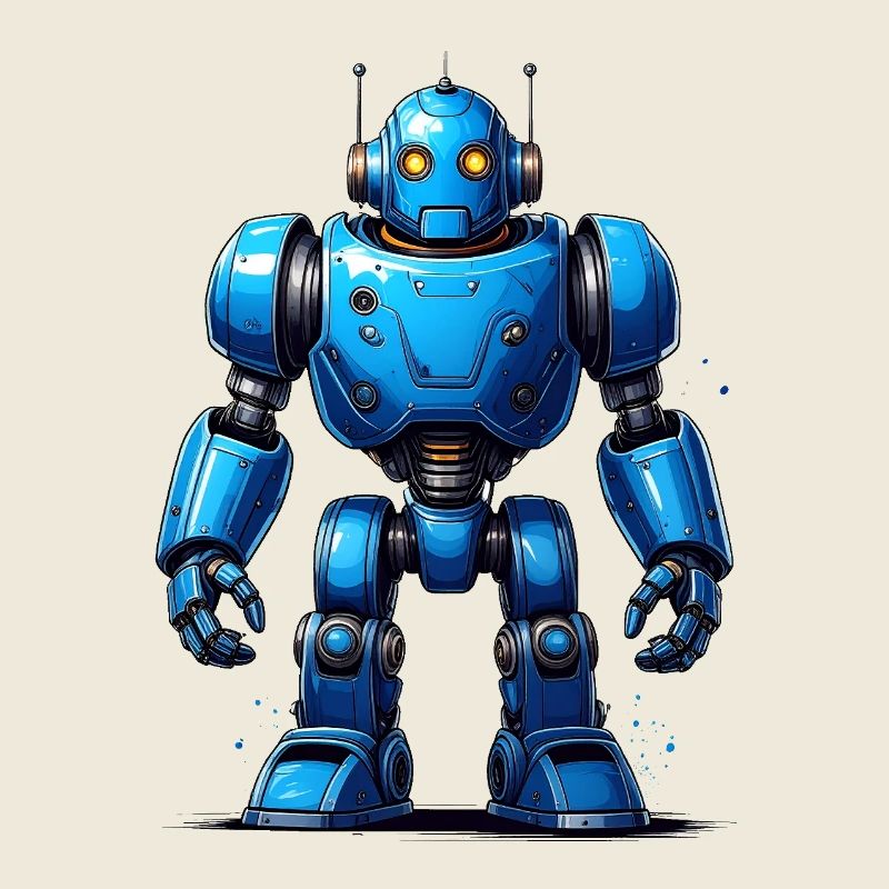 Robot bleu