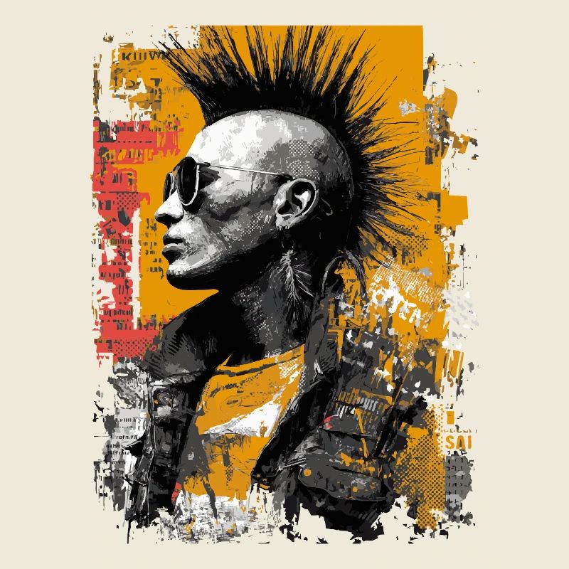 Punk avec crête