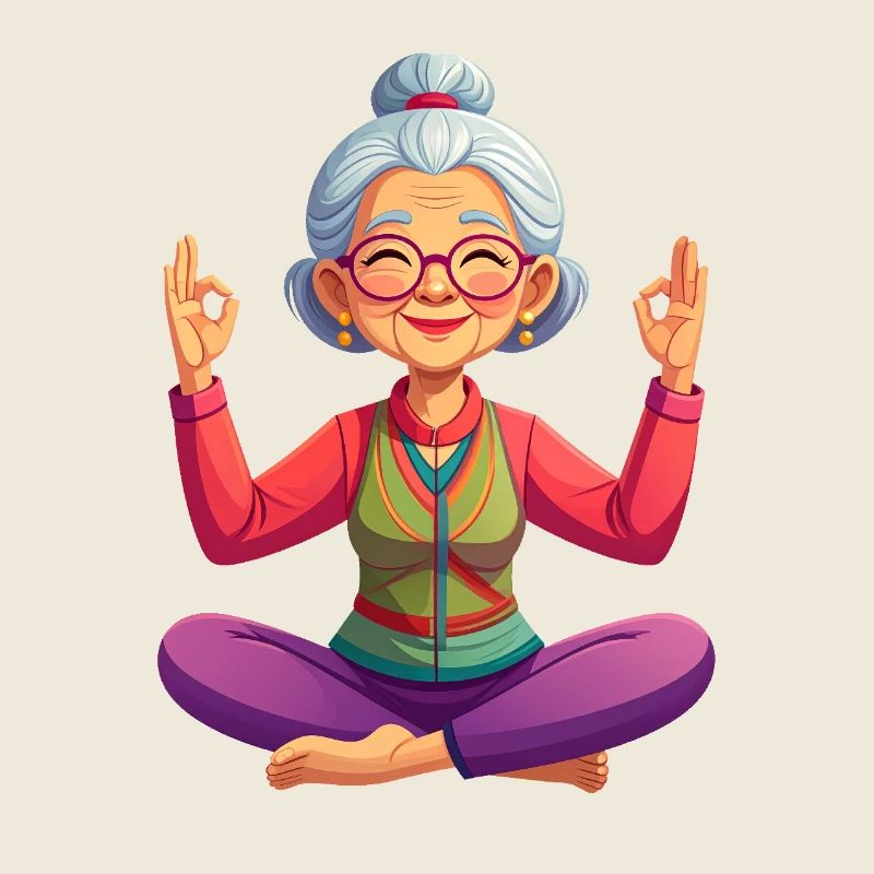 Grand-mère médite