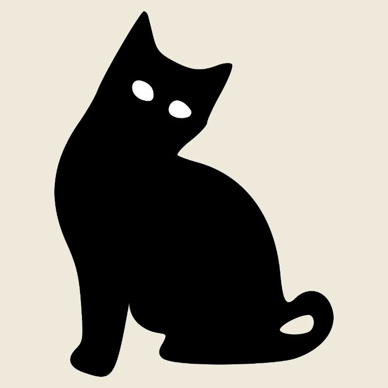 Katze Silhouette schwarz Geschenk Katzenliebhaber