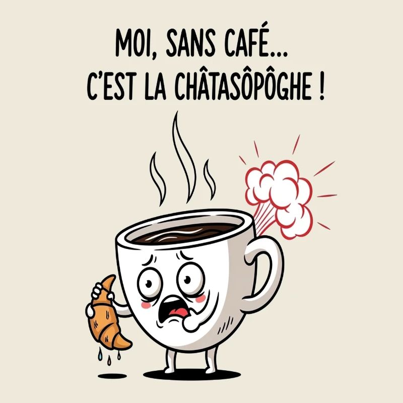Dessin animé Café Crisis Mug