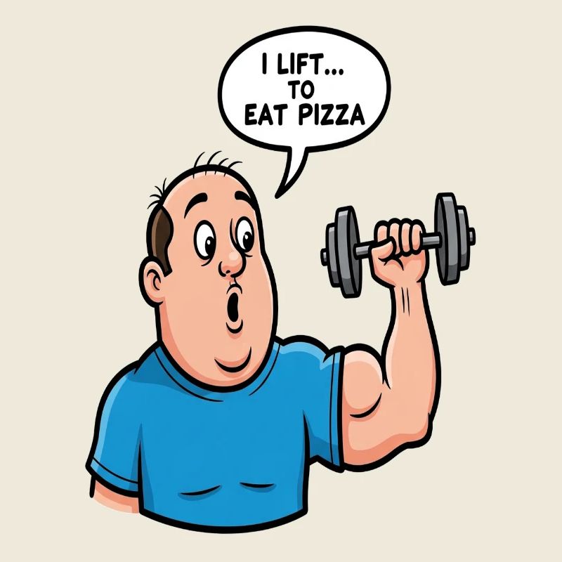 Pizza Lift Cartoon Tee