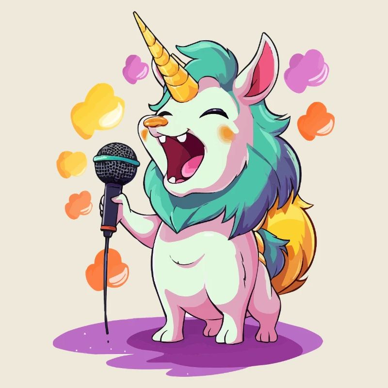 Singendes Einhorn Bühnenperformer