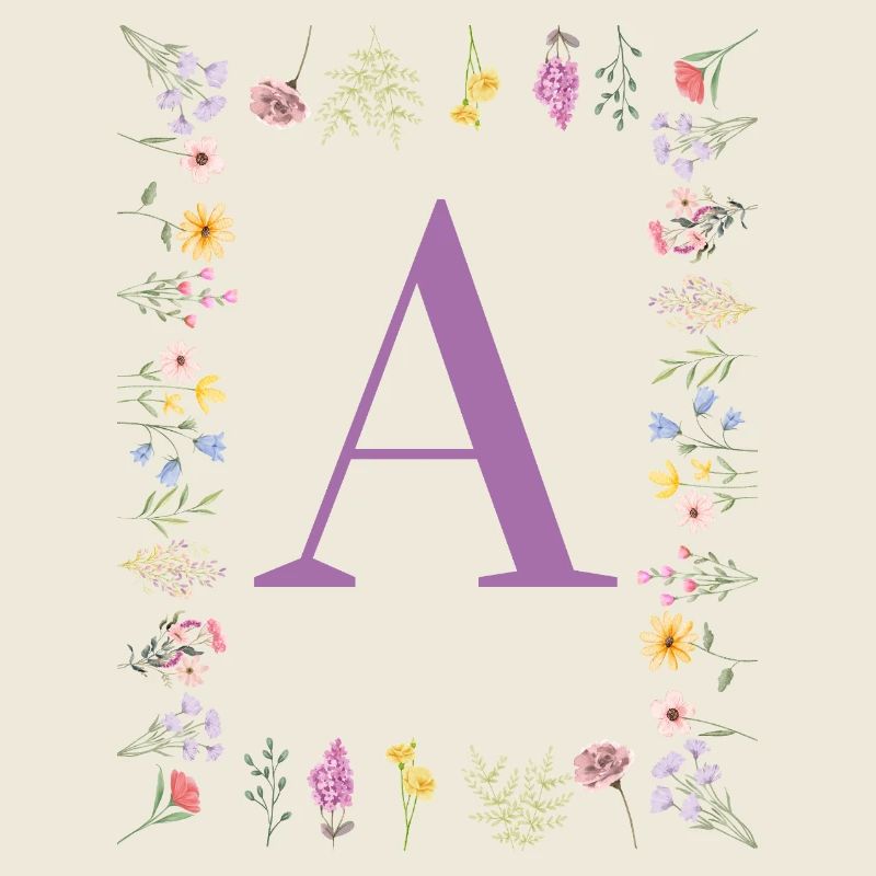 Floral Initial