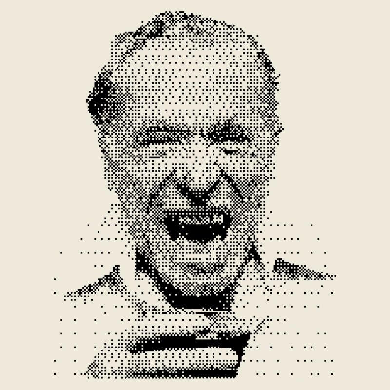 Portrait matricial de Charles Bukowski
