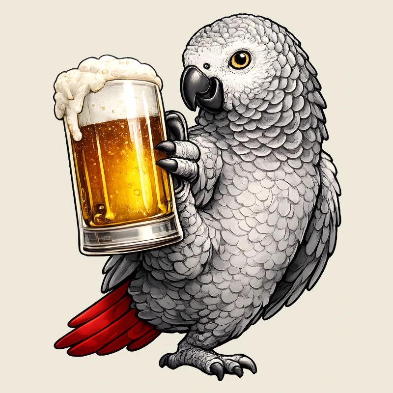 Graupapagei Bier