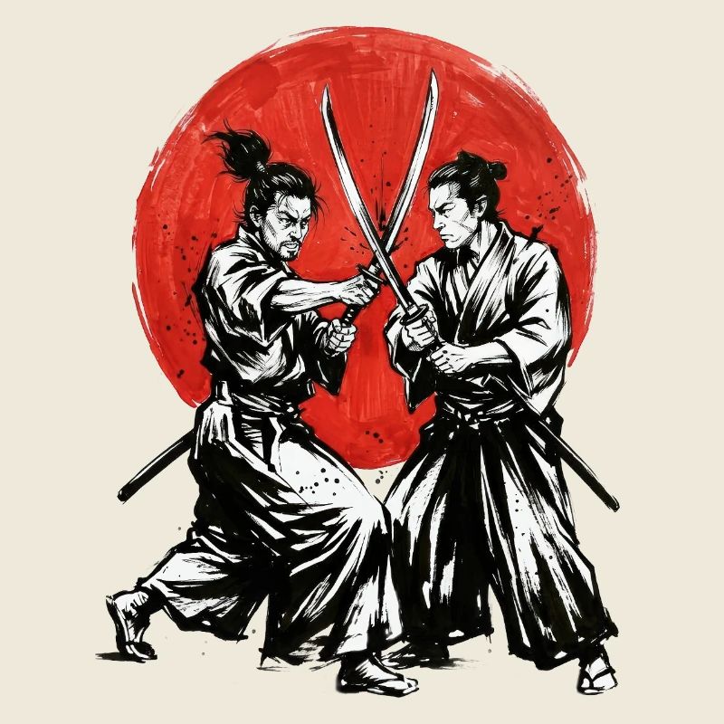 Duels de samouraïs au cercle rouge