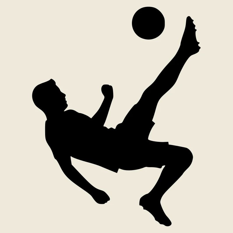 Fußball Action Schuss Silhouette Logo