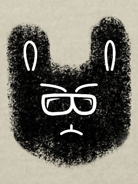 Nerd bunny with glasses