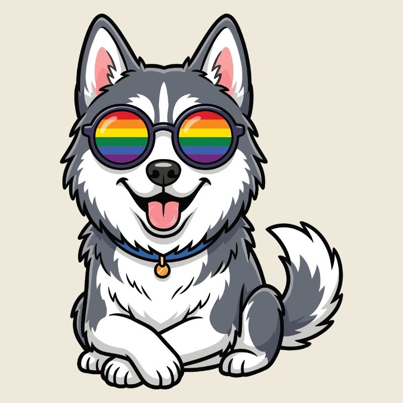 Mois de la Fierté LGBT - Mignon Husky