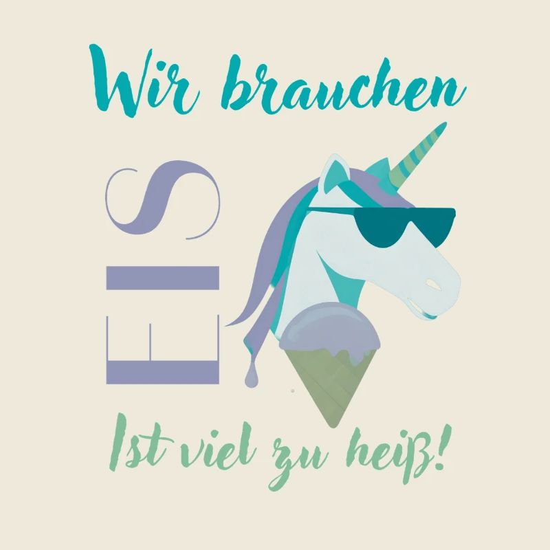 Wir brauchen Eis Einhorn Sommerdesign