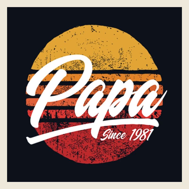 Papa seit 1981 Vintage-Retro-Vatertagsgeschenk
