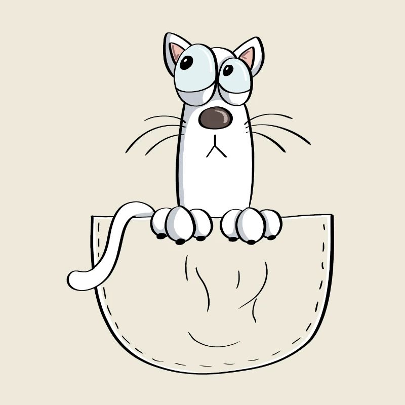 Katze In der Tasche - Katzen - Comic