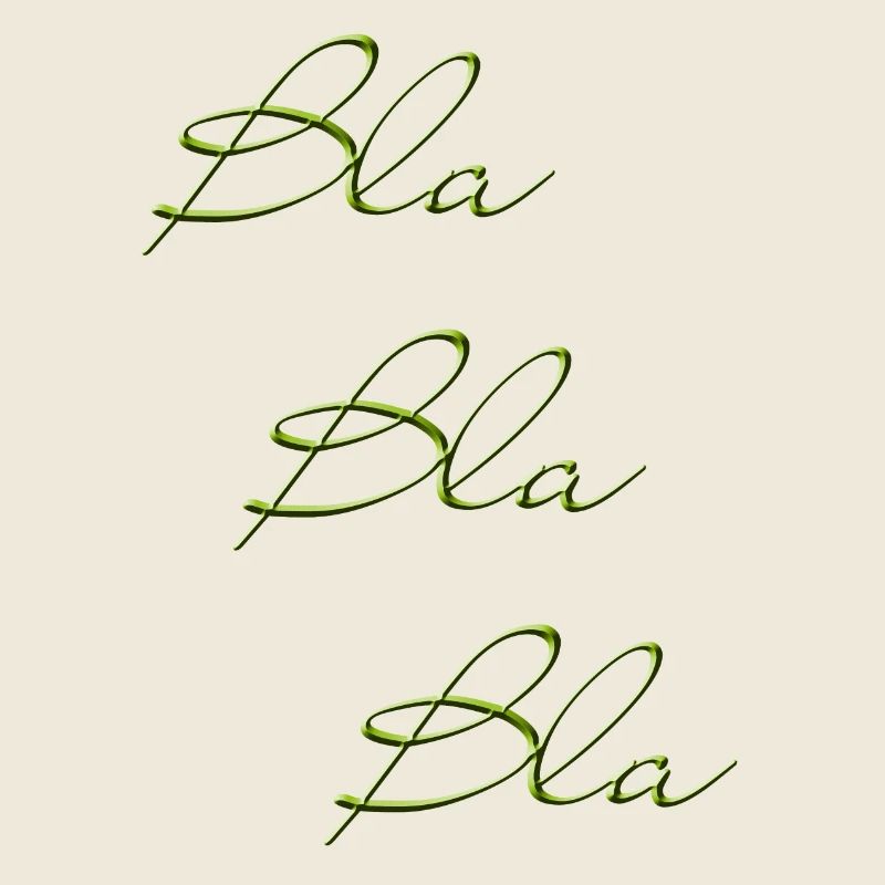 Bla Bla Dreifach Grüner Script