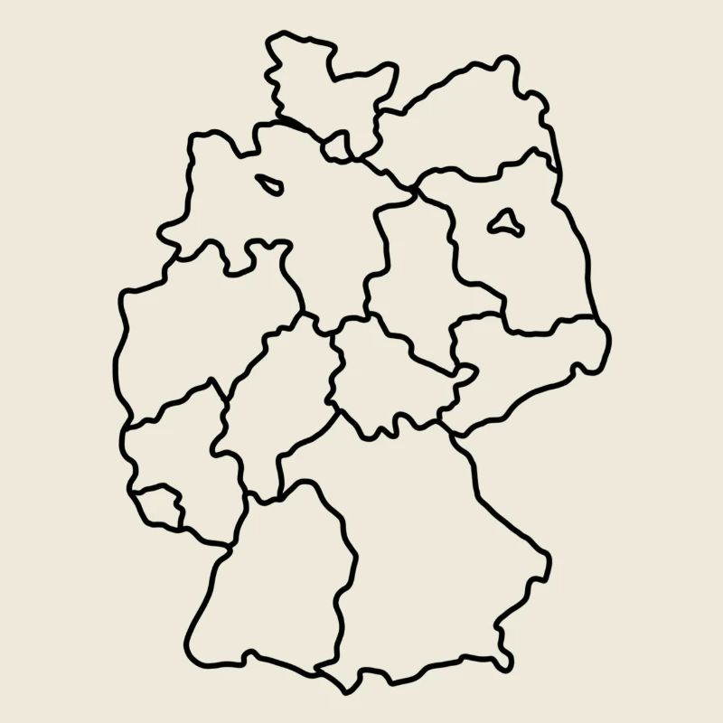Germany Map Hand Drawn States