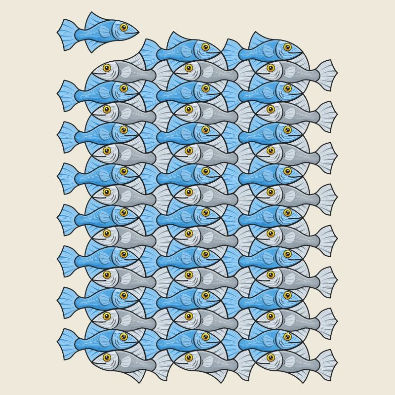 Escher fish Style IV