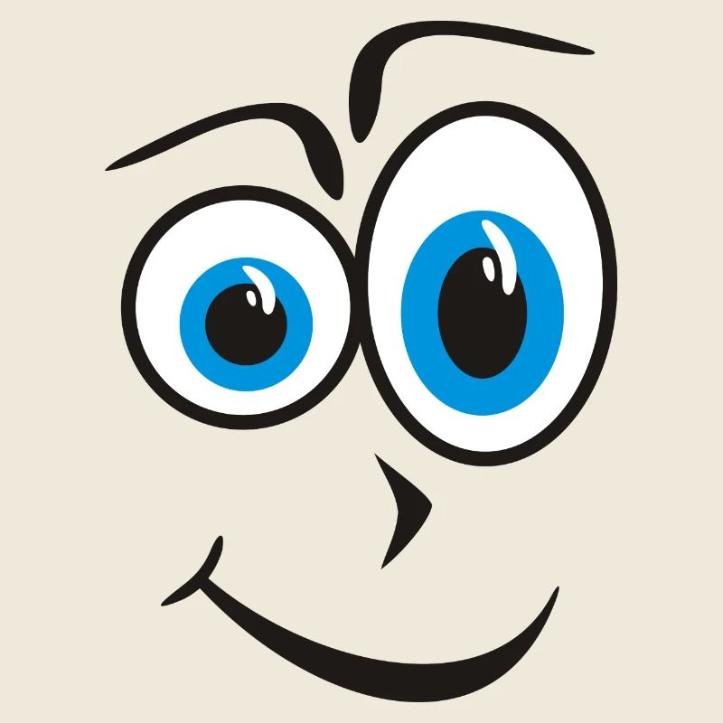 Curious Blue Eyes Face