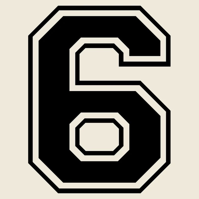 6 Nummer Rugby Fußball