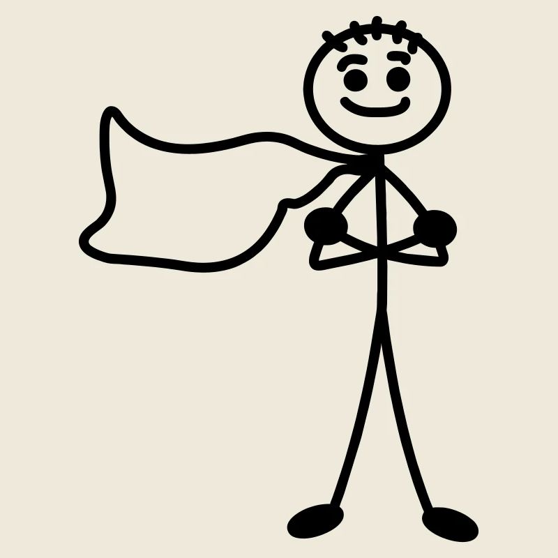 Super jung oder Mann und Umhang mit verschränkten Armen