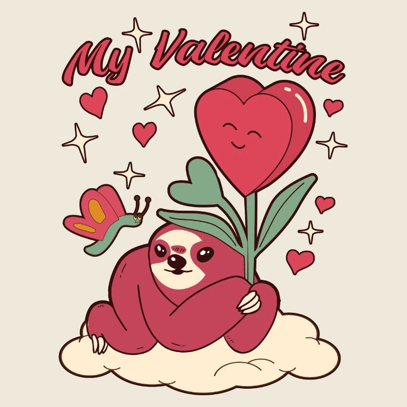 Valentinstag Faultier