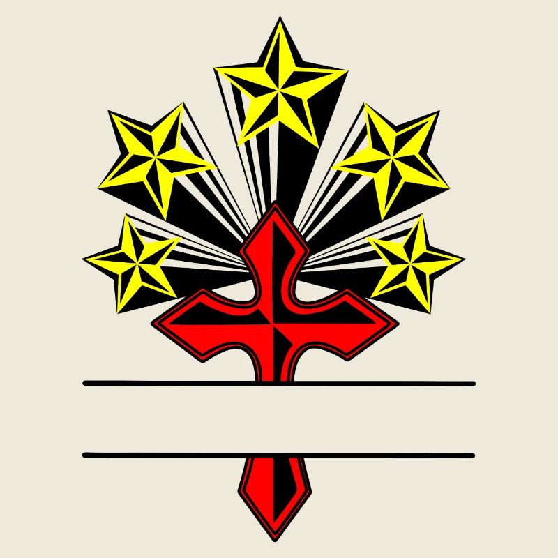 with four yellow stars
