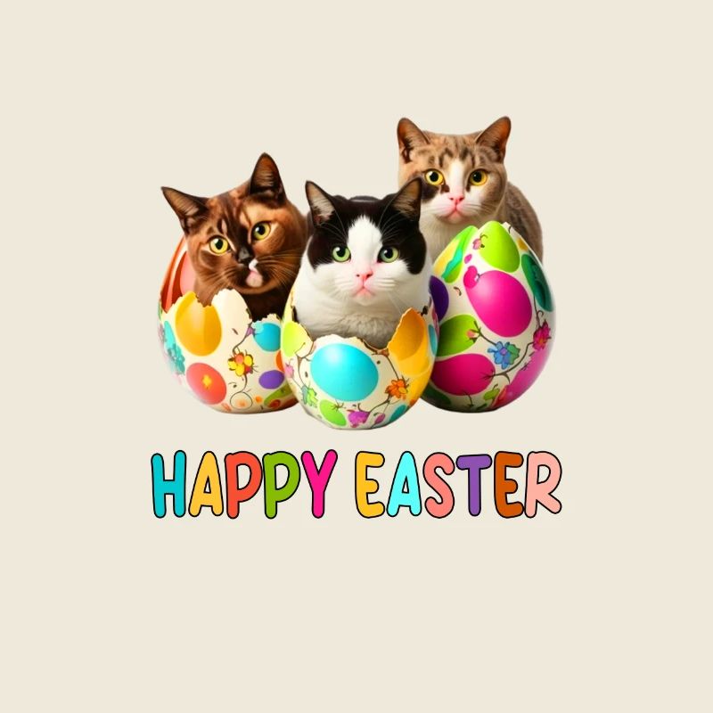Défilé de chatons et d’œufs de Pâques