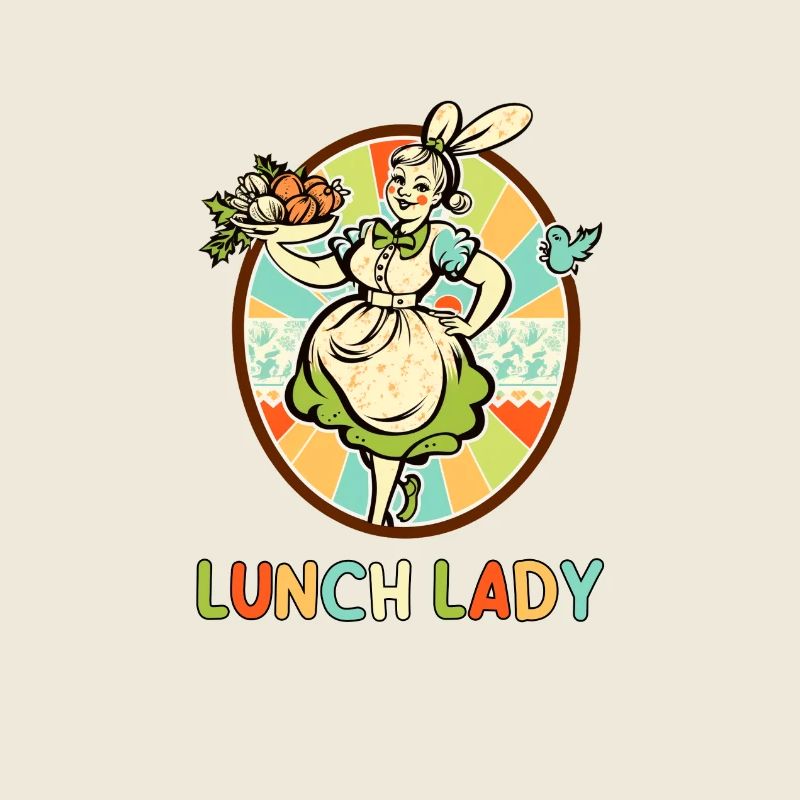 Lunch Lady Retro Apron