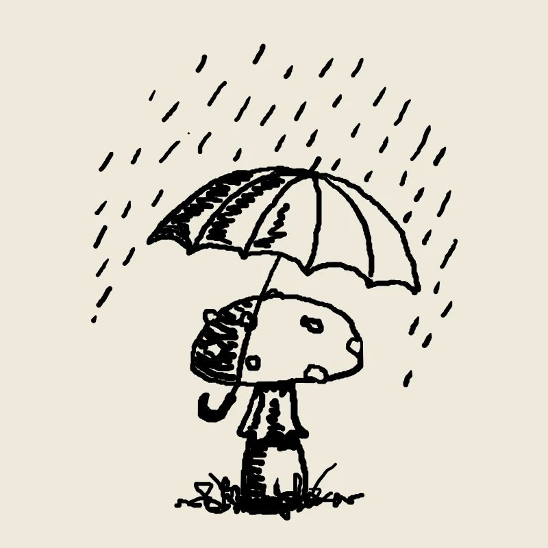 Pilze im Regen