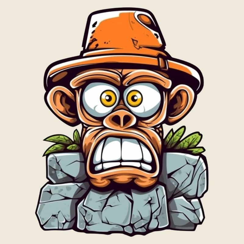 Breloque singe aventureux