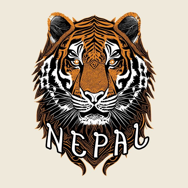 Tête De Tigre Du Népal