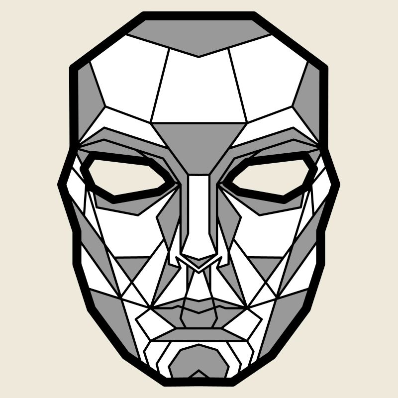Masque de squelette géométrique