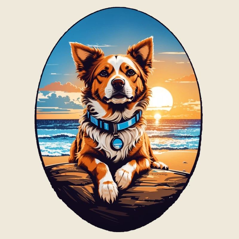 Dog on the beach