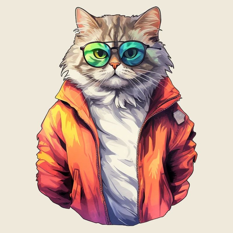 Chat cool des années 80