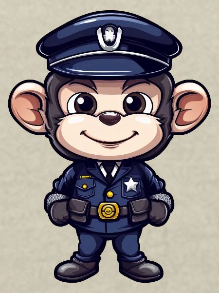 Polizei Äffchen