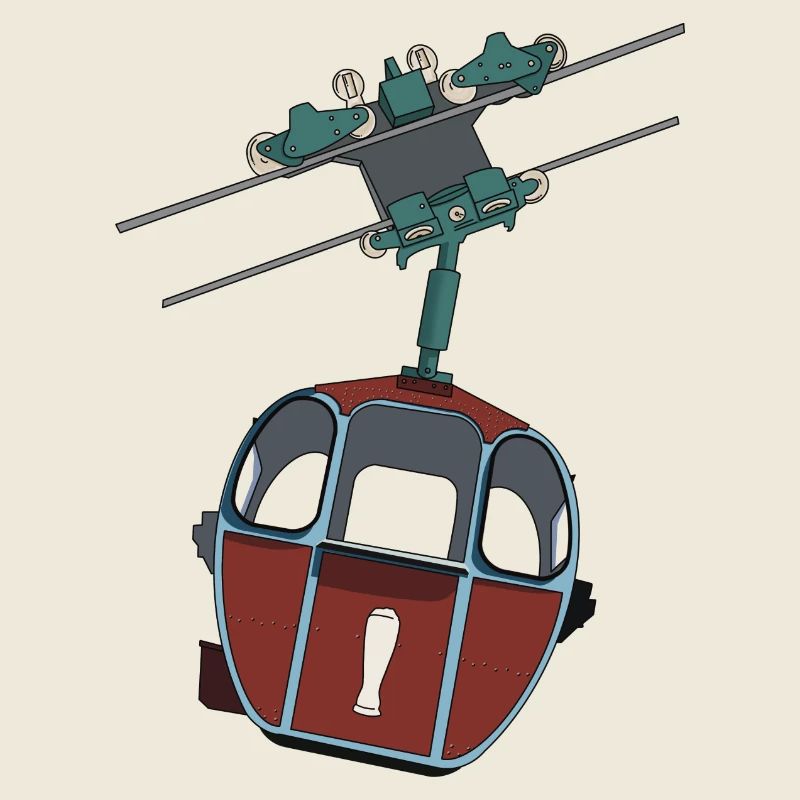 Seilbahn Gondel - Rot Weißbier