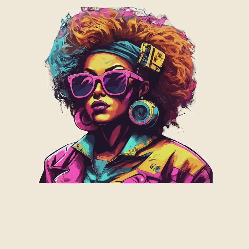 Kunstvoller Pop-Art Portrait mit Afro