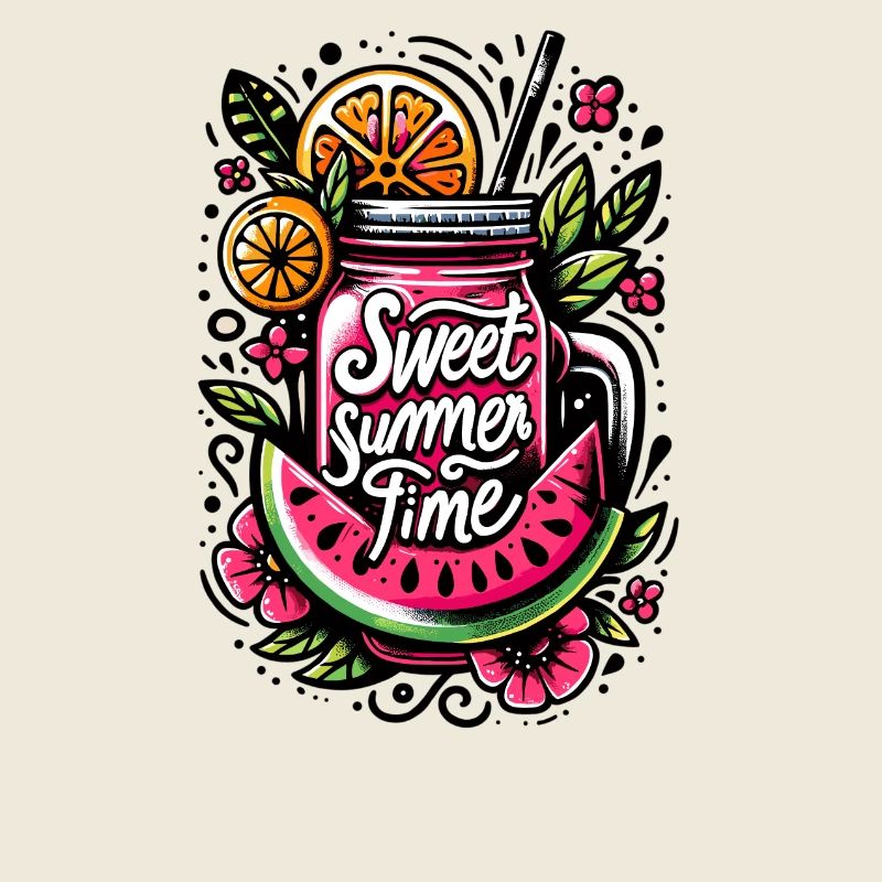 Sommerliche Fruchttrinktasche